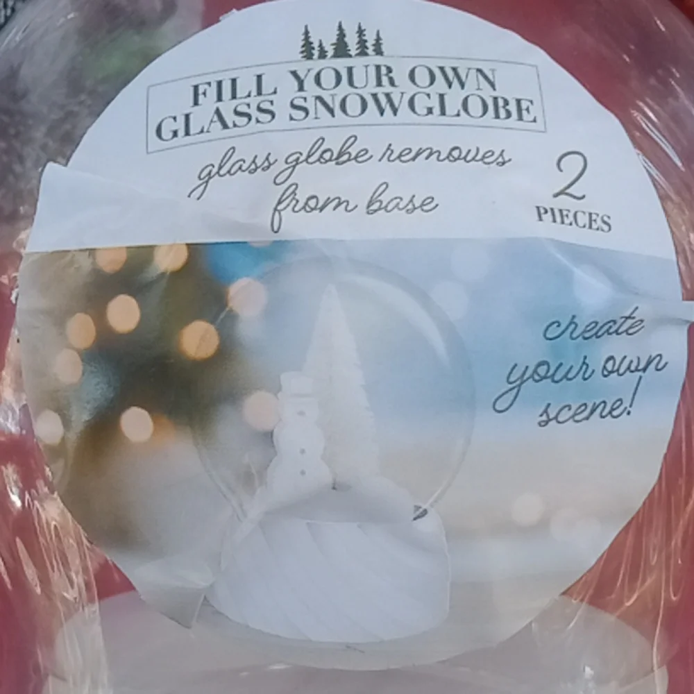 New!! Target Bullseyes Playground fill your own snow globe glass WHITE b…